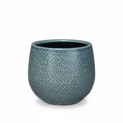 Pot Gabriel rond blauw D14