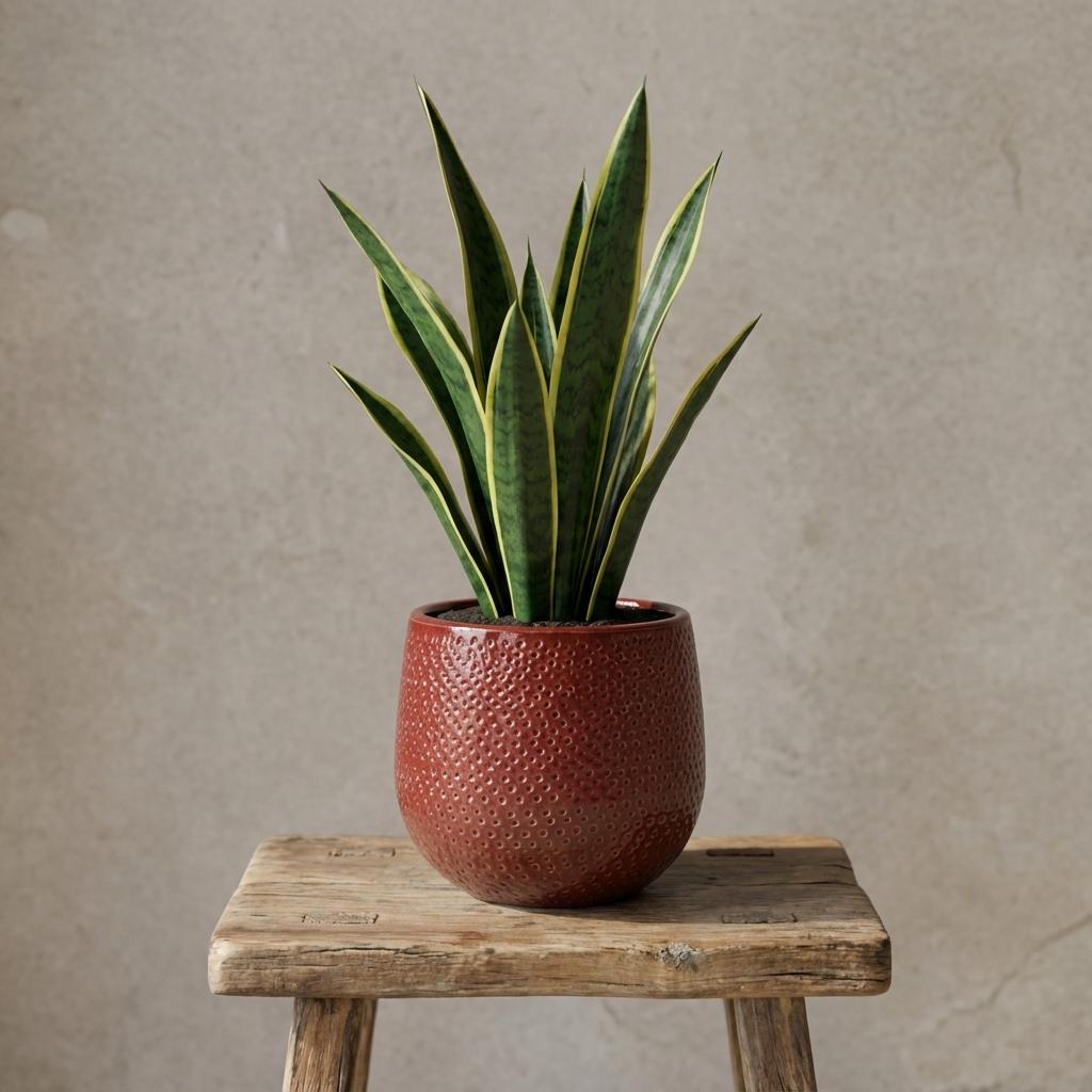 Pot Gabriel rond bordeaux D14