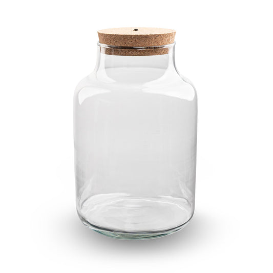 Terrarium fles met verlichting - Milky - Ø 21 cm ↑ 30 cm