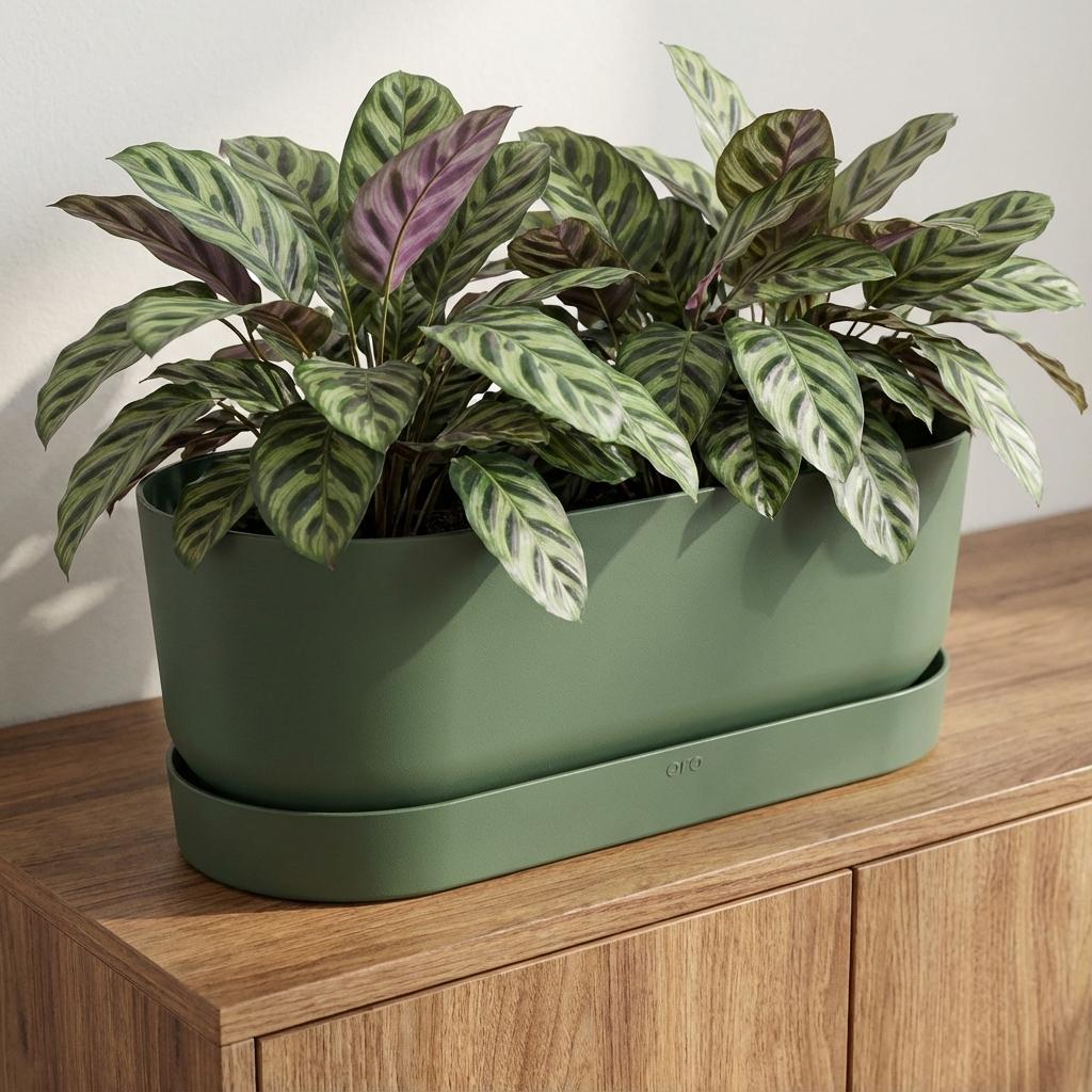 Elho Pot Greenville Easy Balcony D25cm - Leaf Green