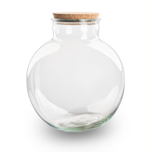 Terrarium fles met (LED) kurk - Bolder Bob - Ø 30 cm ↑ 31 cm - Zonder LED-kurk
