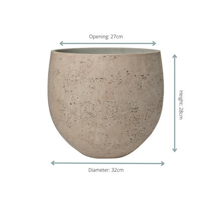 Pot Orb Grey Washed - D32 x H28