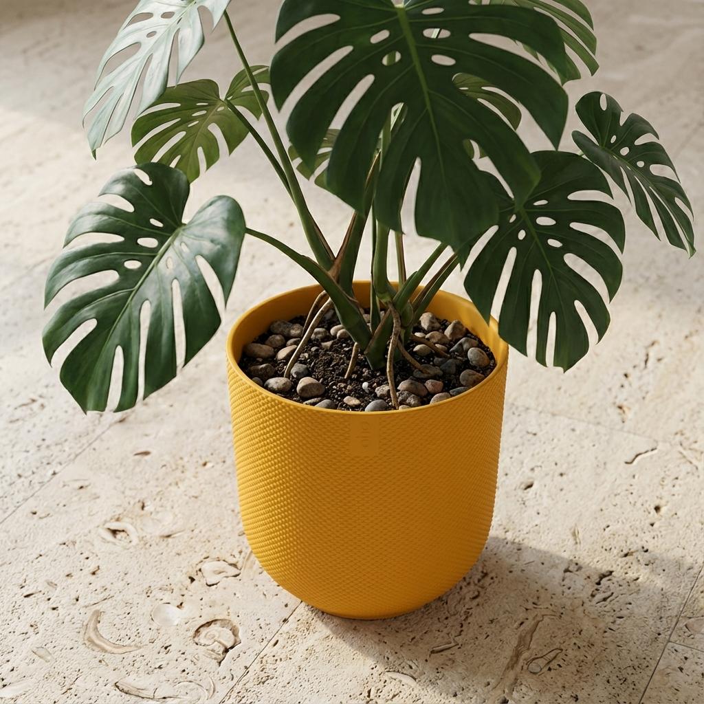 Pot Elho Jazz Round Amber Yellow - D23