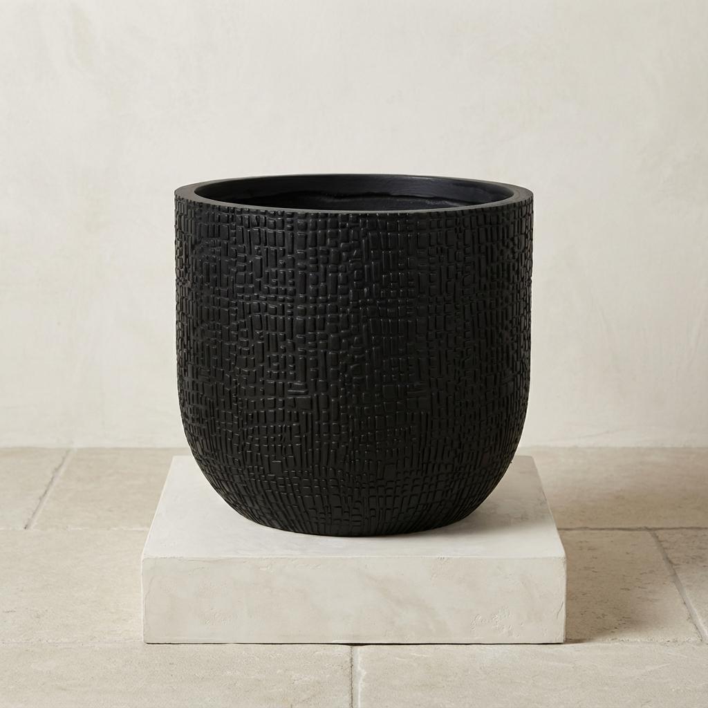 Capi Nature Skin Pot Bol Antraciet - D24cm - H21cm