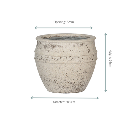 Pot Athena S Chalk White - D29 x H24