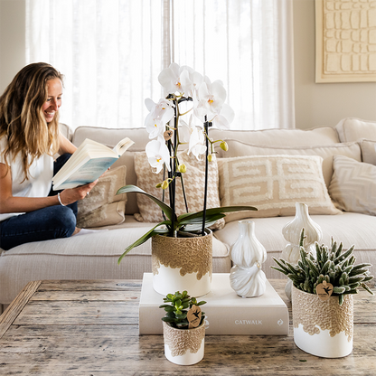 Kolibri Home | Bloom sierpot - Sand - Ø12cm