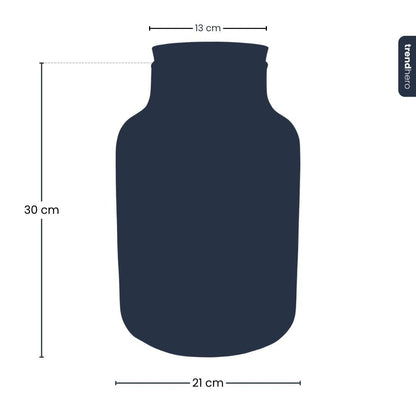 Terrarium fles met verlichting - Milky - Ø 21 cm ↑ 30 cm