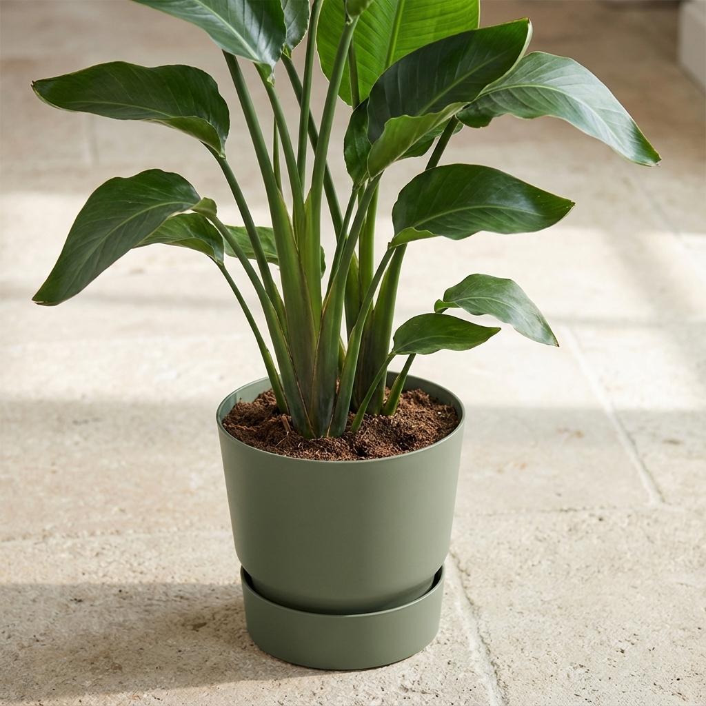 Elho greenville round leaf green - D20cm