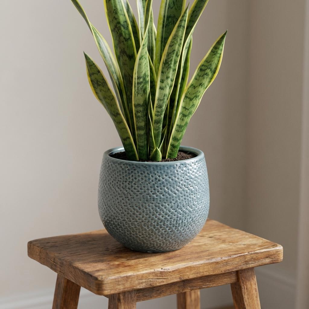 Pot Gabriel rond blauw D14