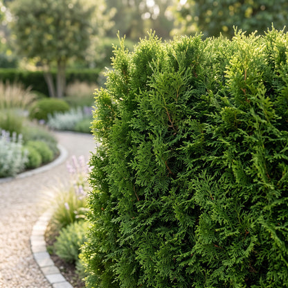 16x Thuja occidentalis Smaragd - Levensboom - Haagplanten - Groenblijvend - Groen - Pot 9cm - Hoogte 20-30cm