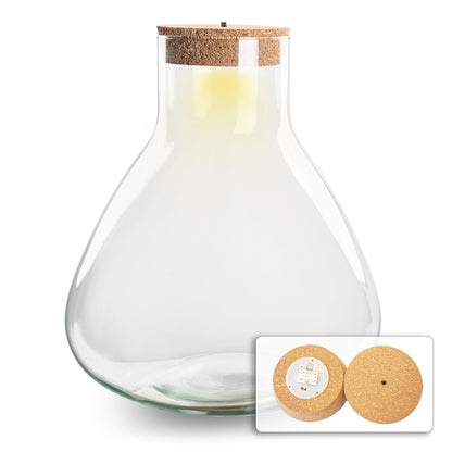 Terrarium fles met verlichting - Sam XL - Ø 30 cm ↑ 32 cm