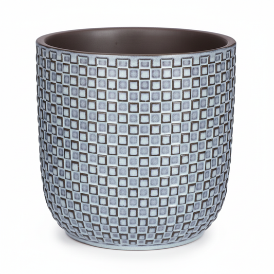 Mini pot relief blauw D7
