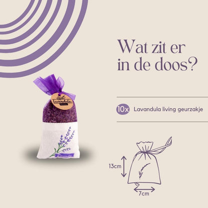 10 stuks Premium Lavendel geurzakjes - 10 x 20 gram