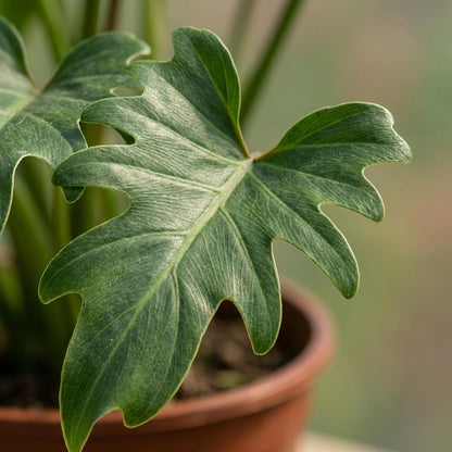 Kamerplant - Philodendron - Philodendron Xanadu - Groen - Weinig onderhoud - 1 Plant - Pot 19cm - Hoogte 60cm