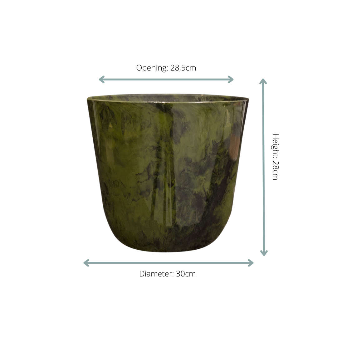 Pot Palermo marble groen D30 x H28