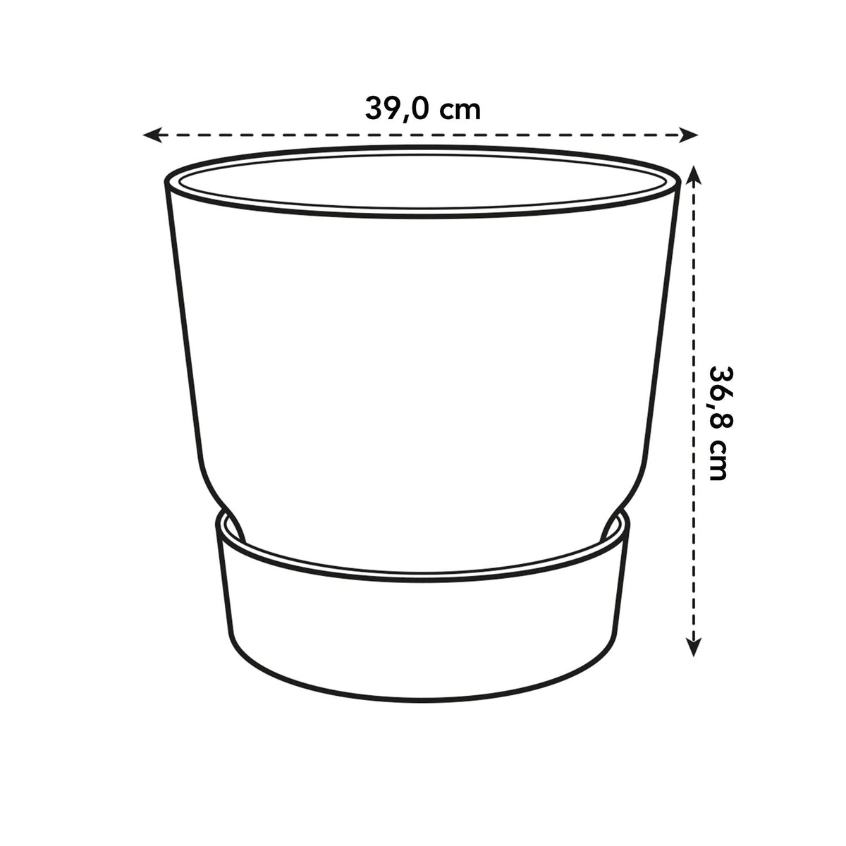 Pot elho Greenville Round groen - D39 x H37