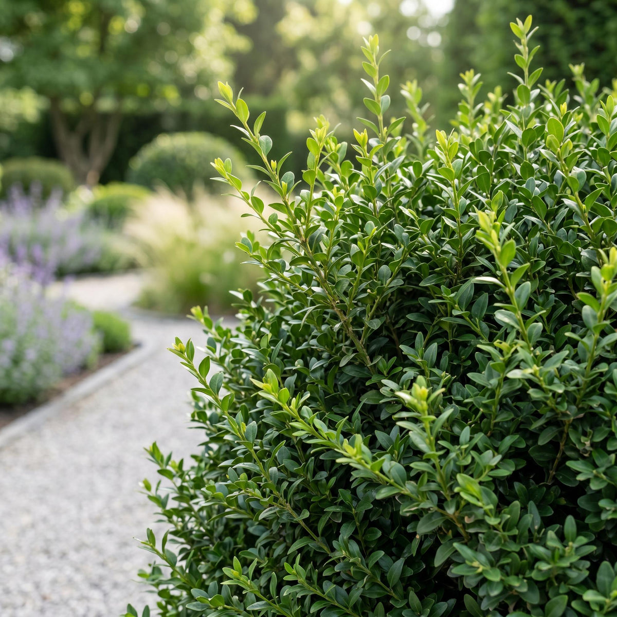 24x Buxus sempervirens - Palmboompje - Haagplanten - Groenblijvend - Groen - Pot 9cm - Hoogte 20-25cm