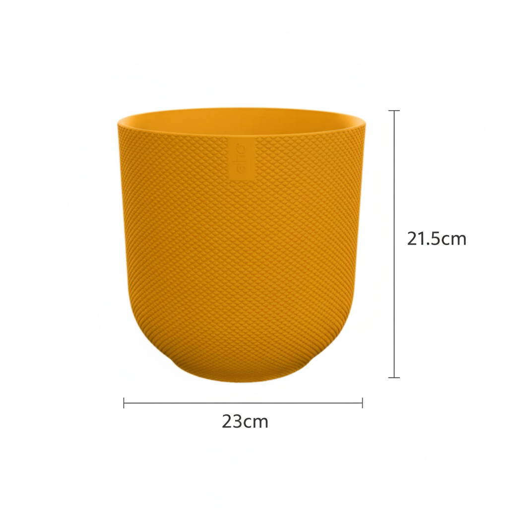Pot Elho Jazz Round Amber Yellow - D23