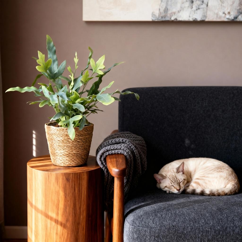 Kamerplant - Phlebodium aureum Blue Star - Blauwe Varen - Huisdiervriendelijke Plant - Blauw - 2 Planten - met Mand - Pot 12cm - Hoogte 25cm