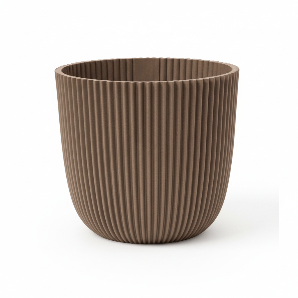 Capi Pot Nature Groove Made With Warm Taupe  - D25cm