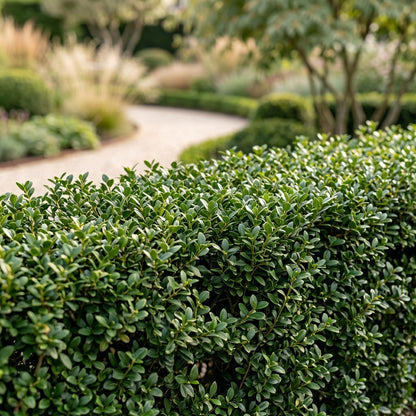 40x Ilex crenata Stokes - Japanse Hulst - Haagplanten - Groenblijvend - Groen - Pot 9cm - Hoogte 20-30cm