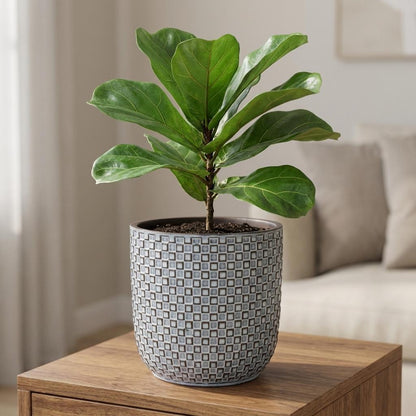 Mini pot relief blauw D7